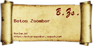 Botos Zsombor névjegykártya